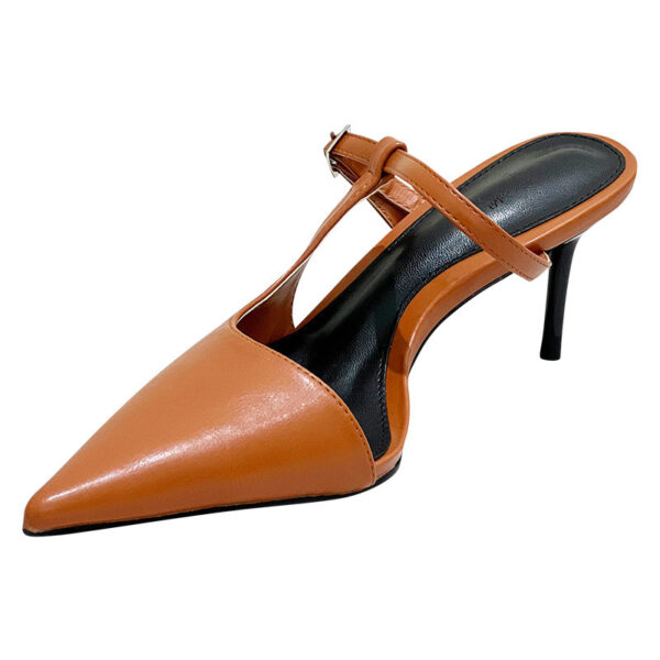 Zomaica Pointed High Heel Shoes Closed Toe Half Slippers For Women - Image 10