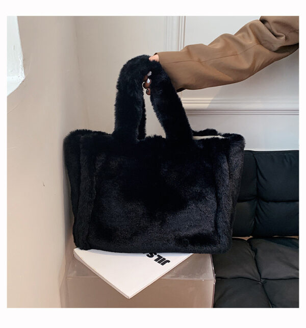 Zomaica Winter Bags Chain Plush Handbag Totes Women Shoulder Bag - Image 7