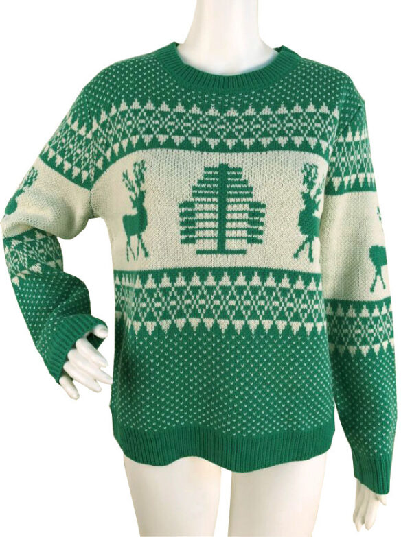 Zomaica Christmas Sweater Cute Elk Geometric Print Knitted Sweater Woemen Winter Tops Clothes - Image 10