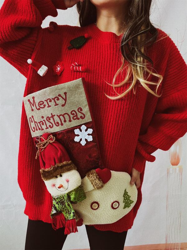 Zomaica Women's Fashion Loose Thick Christmas Sweater - Image 4