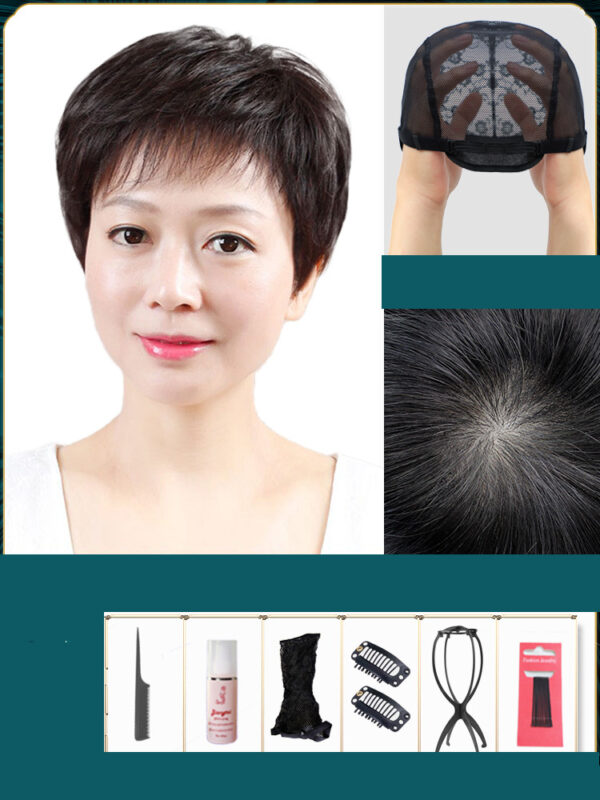 Zomaica Full Head Wig Female Short Real Human Hair - Image 6