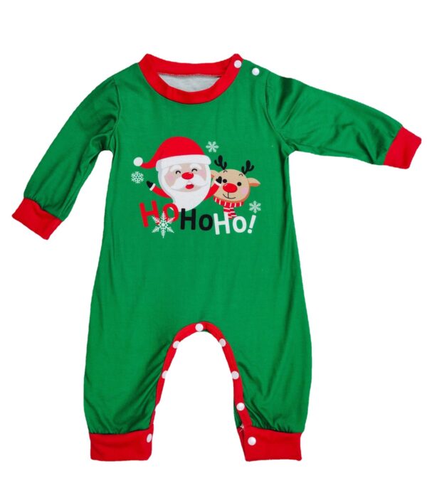 Zomaica Christmas Pajamas For Family Matching Family Christmas PJs Sets Santa Claus Printed Top Sleepwear - Image 7