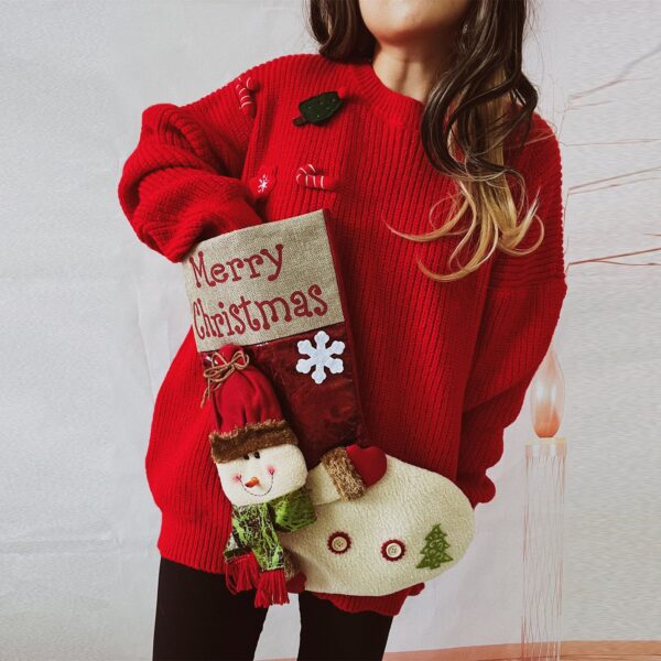 Zomaica Women's Fashion Loose Thick Christmas Sweater - Image 7