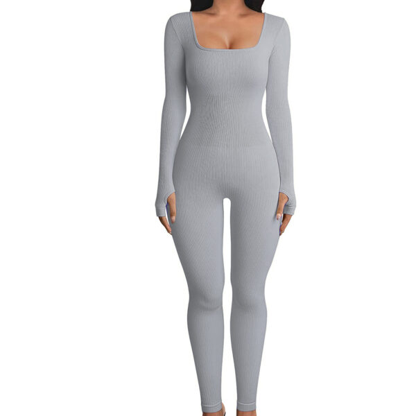 Zomaica™ Long Sleeve Winter Bodysuits Hot-selling Women's Clothing Long Yoga Sexy One-piece Winter Yoga Jump suit - Image 2