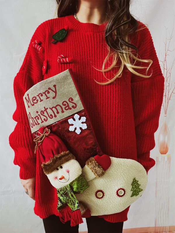 Zomaica Women's Fashion Loose Thick Christmas Sweater - Image 6