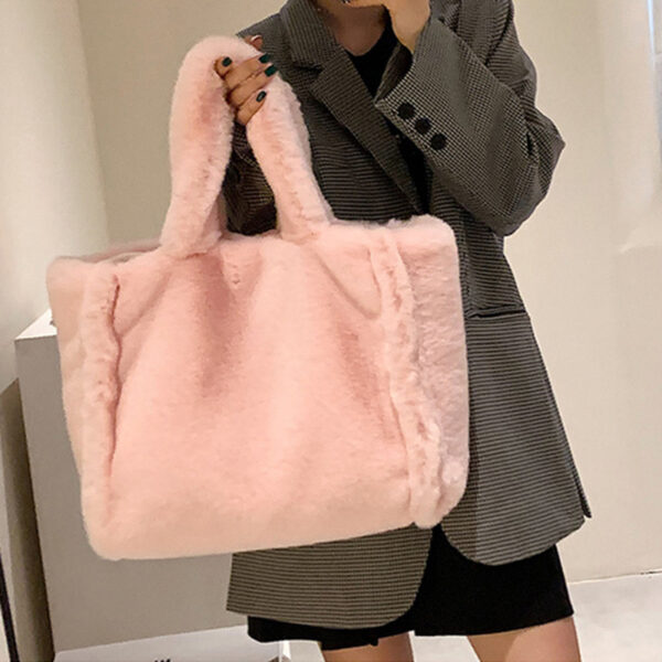 Zomaica Winter Bags Chain Plush Handbag Totes Women Shoulder Bag - Image 2